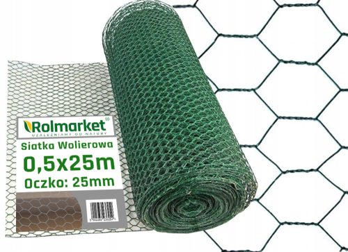 Mreža za volijere za uzgoj peradi 25mm 0,5x25m PVC
