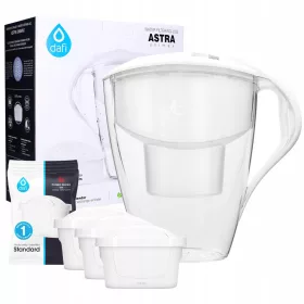   Dafi Astra Unimax 3L Bokal za Filtriranje Vode Bijeli + 3 Dafi Filtera