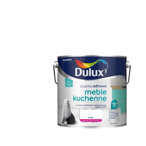Dulux Polusjajna Bijela Akrilna Boja za Namještaj 2,5L