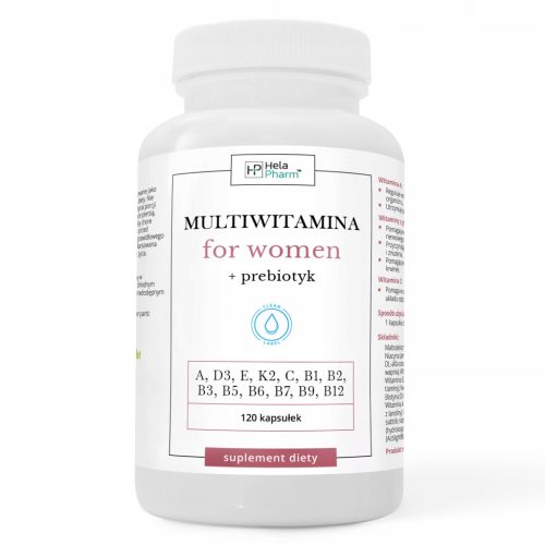 MULTIWITAMINA za Žene - ADEK, B, C Vitamini - Hela Pharm®, 120 Kapsula