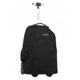   CoolPack Premium školski ruksak s kotačima i više odjeljaka, crni