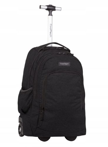 CoolPack Premium školski ruksak s kotačima i više odjeljaka, crni