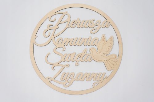 Prvopričesni prsten 30 cm, personalizirani ukras za prvu svetu pričest