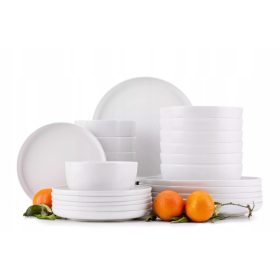   VICTO elegantni set posuđa za 6 osoba 24 elementa u mat bijeloj boji