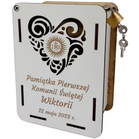 Bijela kasica prasica za Prvu Svetu Pričest