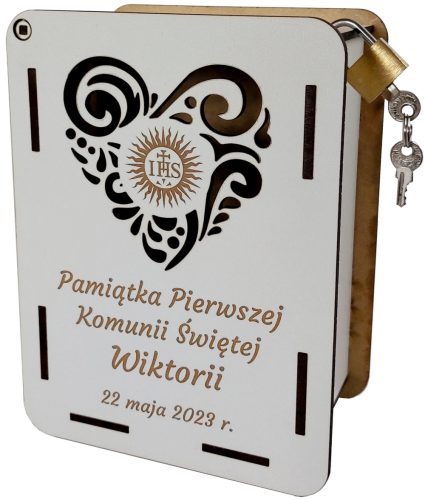 Bijela kasica prasica za Prvu Svetu Pričest