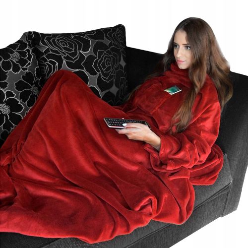 Mikamax Deluxe crveni koć s rukavima 215x150 cm