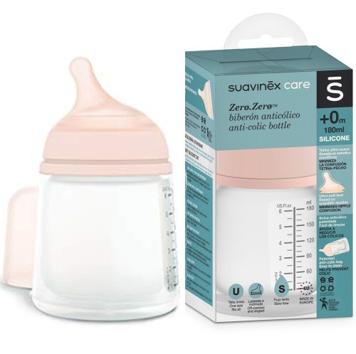 Suavinex Bočica Zero Zero Wolny Przepływ 180ml
