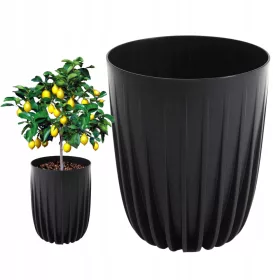    Grando tegla za cvijeće 30 cm x 30 x 34 cm, promjer 30 cm, crna plastika