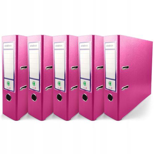 Registrator za dokumente A4 PP EKOBOX 80mm ROZA 5 kom.