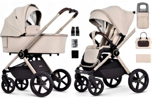 Kolica za bebe Venicci TINUM Stone Beige 2u1 + Torba + Adapteri + Vreća za spavanje