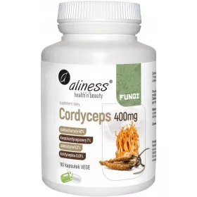   Aliness Cordyceps 400 mg - Podržava imunitet i respiratorni sustav, 90 kapsula