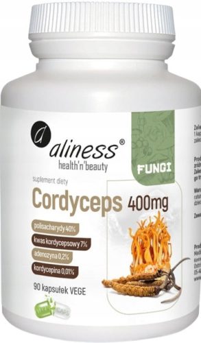 Aliness Cordyceps 400 mg - Podržava imunitet i respiratorni sustav, 90 kapsula