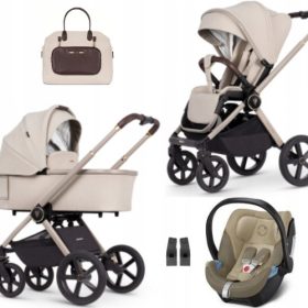   Kolica za bebe Venicci TINUM Stone Beige 3u1 + Cybex ATON 5 - Najbolje rješenje za udobnost i sigurnost vašeg djeteta. Ova kombinacija nudi sve što vam treba za bezbrižne šetnje s mališanom. Venicci T