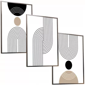 Moderan Komplet Tri Slike u Ramama + Posteri Boho Apstrakt