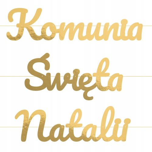 Baner Sveta Pričest Girlanda Zlatni Dekor s Personalizacijom