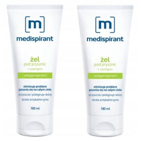   Medispirant Gel Tuširanje i Šampon 2 x 180 ml - Svježina i Zaštita od Znojenja