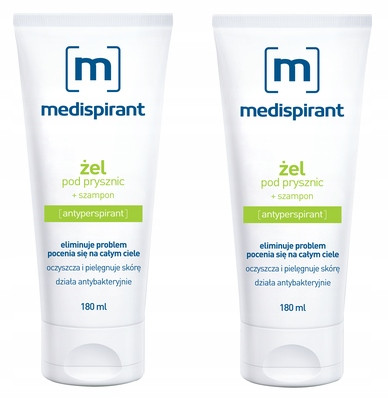 Medispirant Gel Tuširanje i Šampon 2 x 180 ml - Svježina i Zaštita od Znojenja