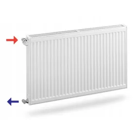   Čelični panelni radijator Purmo 1649 W bijeli 700 x 600 x 152 mm - bočni priključak
