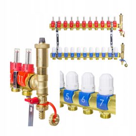 Razdjelnik podnog grijanja 11 krugova od mesinga