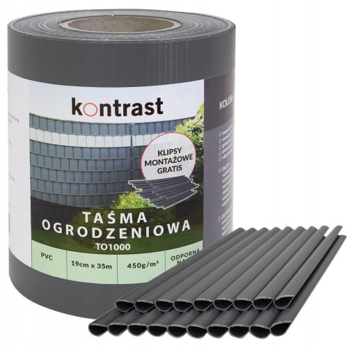 Mačevalačka traka s kopčama Contrast TO1000 grafit 19 cm x 35 m