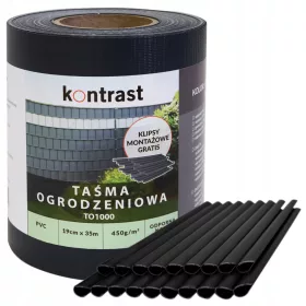   Mreža - Mačevalačka traka s kopčama Contrast TO1002 crna 19 cm x 35 m