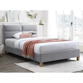 SIERRA VELVET bračni krevet 120x200 u svijetlo sivoj boji