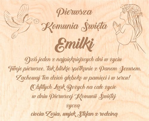 PRIČESTNI PLOČIĆ GRAVIRANI IMEN SUVENIR 16x13