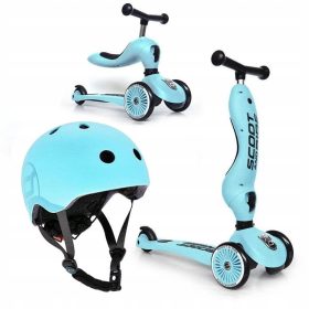    ScootAndRide Highwaykick 1 Blueberry 96352 + Scoot and Ride 96360 biciklistička kaciga, S/M