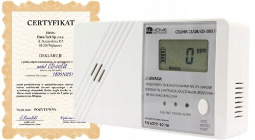 Detektor ugljikovog monoksida "El Home" CD-20EU | Novi model s LCD zaslonom