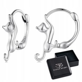 Naušnice mačke mačići od srebra 925