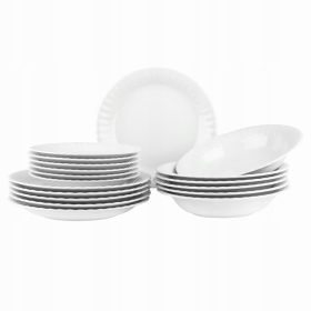 SERVIS ZA JELA Chodzież Ćmielów BIAŁA IWONA 18 kom.