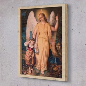 Anđeo čuvar i dijete Slika s Eko okvirom 20x30 cm