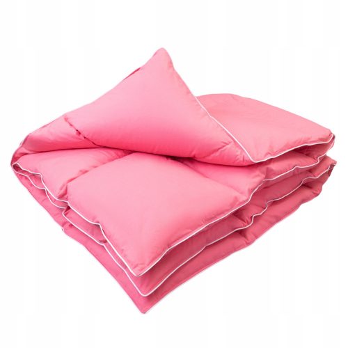 Pernati poplun 140x200 Premium za sve sezone, 70% perja, 100% pamuk, roza