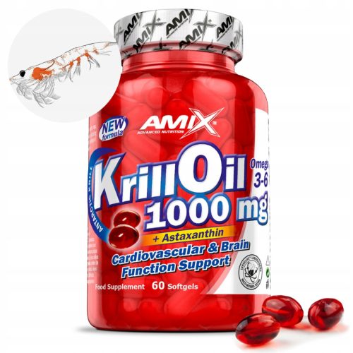 Amix Krill Oil 1000mg - Kapsule s uljem antarktičkog krila bogate omega-3 masnim kiselinama