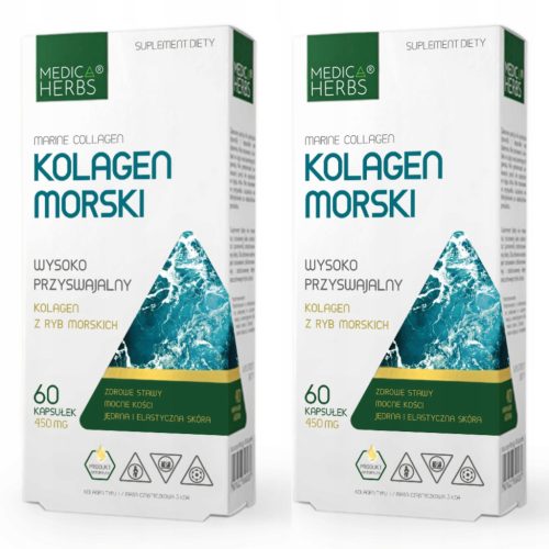 Medica Herbs Hydrolizirani Morski Kolagen 450 mg, 60 kapsula - Podržava zdrave zglobove i kožu