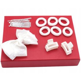   Set ukrasa za kosu za svečane prigode, 19 komada, bijele boje