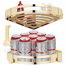 Zlatni kutni stalni stalak za tuširanje u kupaonici