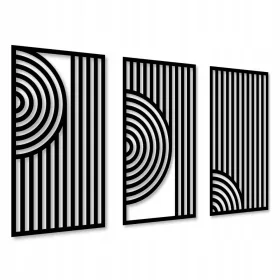 GEOMETRIJSKA 3D DRVENA ZIDNA DEKORACIJA ZA DNEVNI BORAVAK