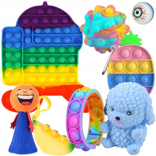 Senzorna igračka za djecu Pop It Fidget Ball - Veliki set antistres igračaka Pop It Gniotek