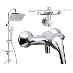   Ideal Standard Cerplan Nova kromirana slavina za tuš + nadgradni tuš set Invena Nyks
