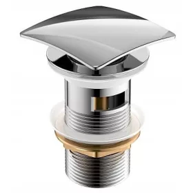 Klik-Klak Kvadratni Čep za Umivaonik CUBIC, Krom