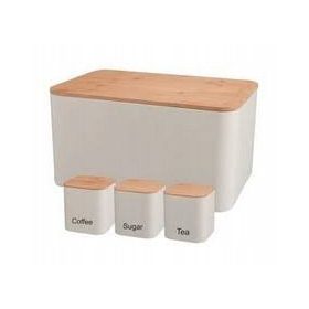 Set za pohranu kruha i posuda Metlex od bijelog čelika