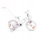 Dječji BMX bicikl RAINBOW 16" Bijelo Ružičasti, Bijeli Kotač 16"