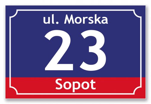 BigRzeczy kućni broj 30 x 20 cm