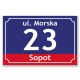 BigRzeczy kućni broj 30 x 20 cm