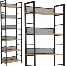 Polica za knjige 60 cm x 187 cm x 28 cm, prirodni hrast