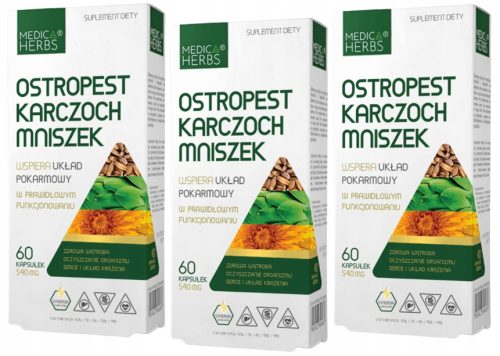 Medica Herbs Komplet Kapsula: Mlijeko Čička, Artičoka, Maslačak - 180 Kapsula