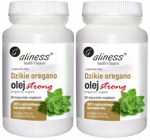 Aliness Divlje Origano Prirodno Ulje 90% Karvakrola, 90 Kapsula - Paket od 2