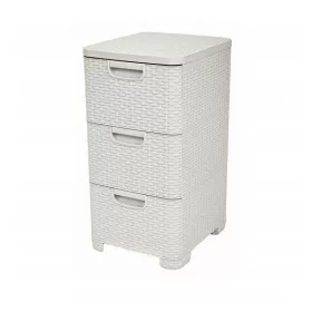Kupaonski regal 3 ladice Rattan Style Curver krem